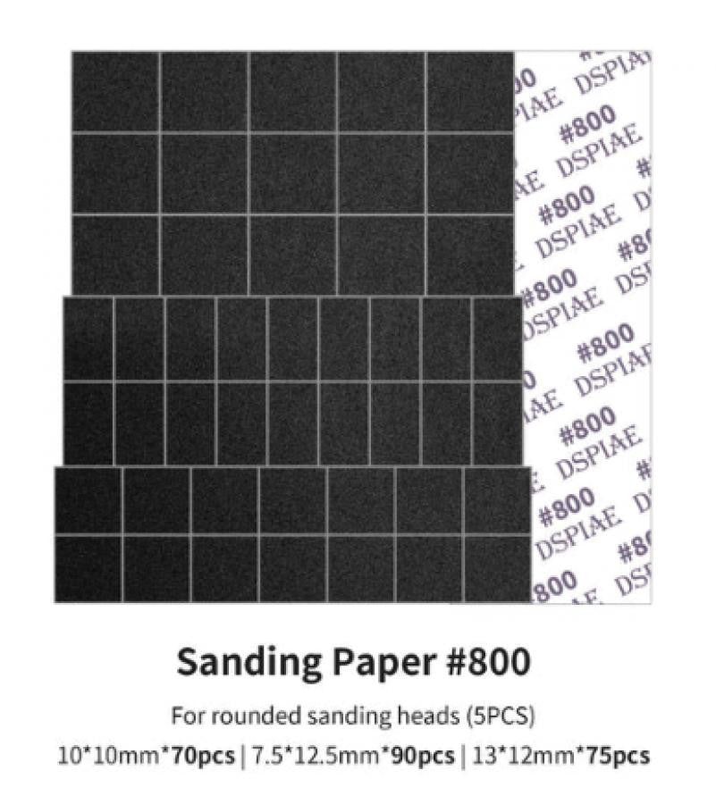 DSPIAE Tools Sanding Paper for Arc Sanding Head #800 MSP-ES08